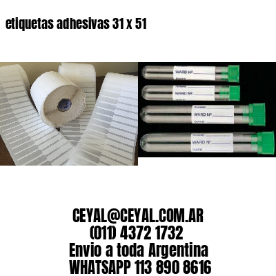 etiquetas adhesivas 31 x 51