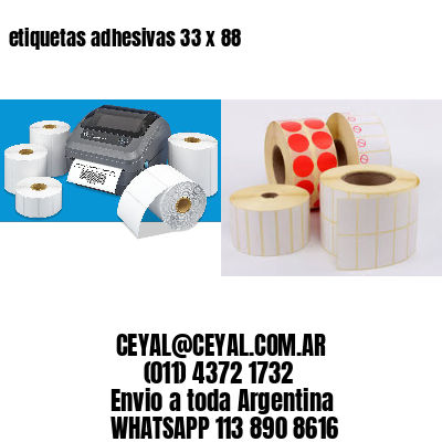 etiquetas adhesivas 33 x 88