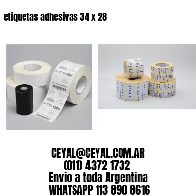 etiquetas adhesivas 34 x 28