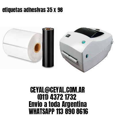 etiquetas adhesivas 35 x 98