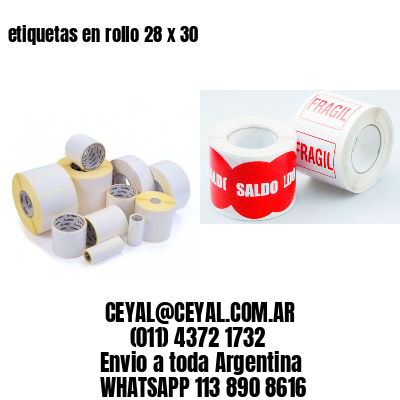etiquetas en rollo 28 x 30