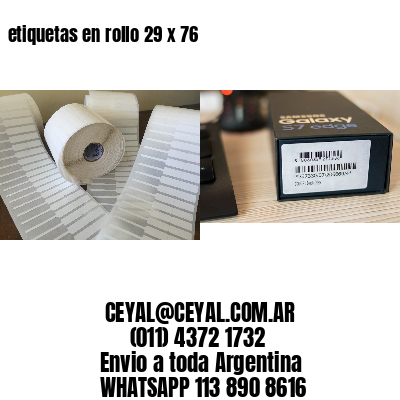 etiquetas en rollo 29 x 76