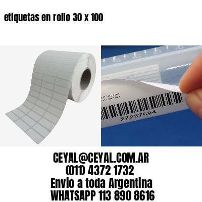 etiquetas en rollo 30 x 100