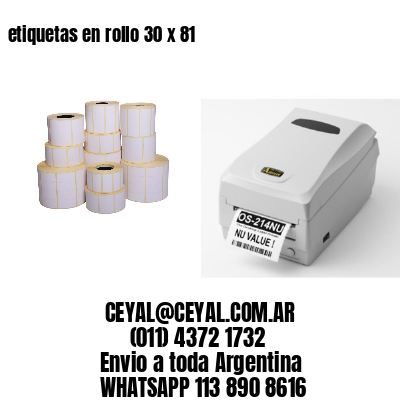 etiquetas en rollo 30 x 81