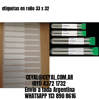 etiquetas en rollo 33 x 32