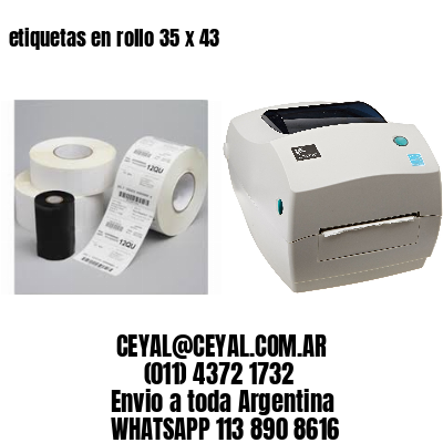 etiquetas en rollo 35 x 43