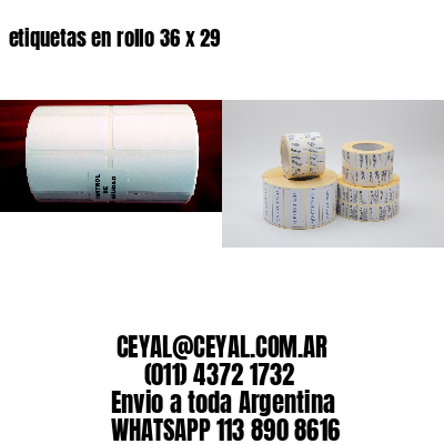 etiquetas en rollo 36 x 29