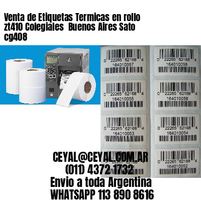 Venta de Etiquetas Termicas en rollo zt410 Colegiales  Buenos Aires Sato cg408