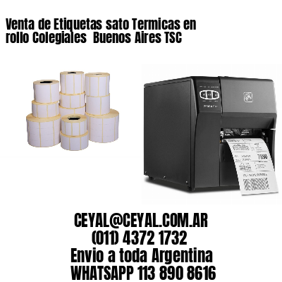 Venta de Etiquetas sato Termicas en rollo Colegiales  Buenos Aires TSC