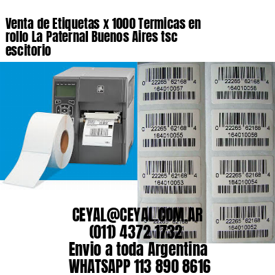 Venta de Etiquetas x 1000 Termicas en rollo La Paternal Buenos Aires tsc escitorio