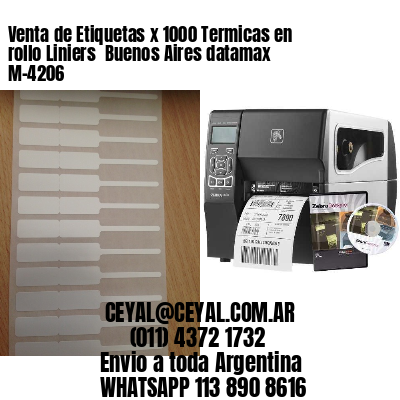 Venta de Etiquetas x 1000 Termicas en rollo Liniers  Buenos Aires datamax  M-4206
