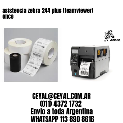 asistencia zebra 244 plus (teamviewer)  once