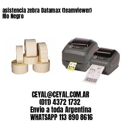 asistencia zebra Datamax (teamviewer)  Rio Negro