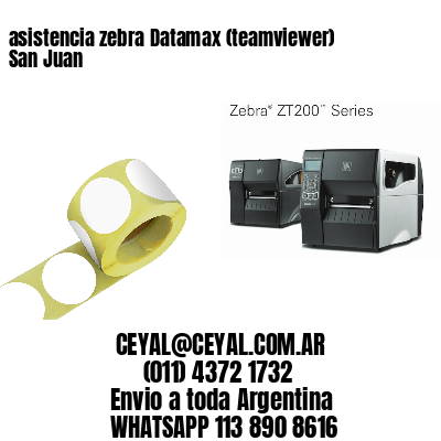 asistencia zebra Datamax (teamviewer)  San Juan