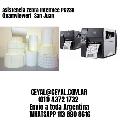 asistencia zebra Intermec PC23d (teamviewer)  San Juan