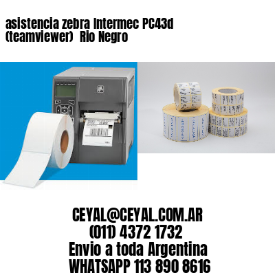 asistencia zebra Intermec PC43d (teamviewer)  Rio Negro