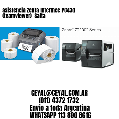 asistencia zebra Intermec PC43d (teamviewer)  Salta
