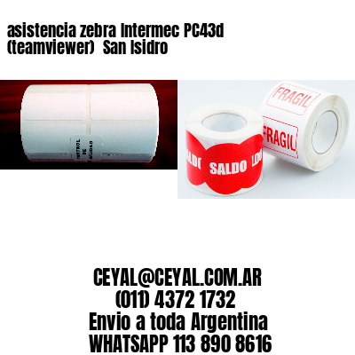 asistencia zebra Intermec PC43d (teamviewer)  San Isidro