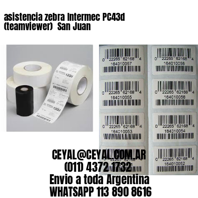 asistencia zebra Intermec PC43d (teamviewer)  San Juan