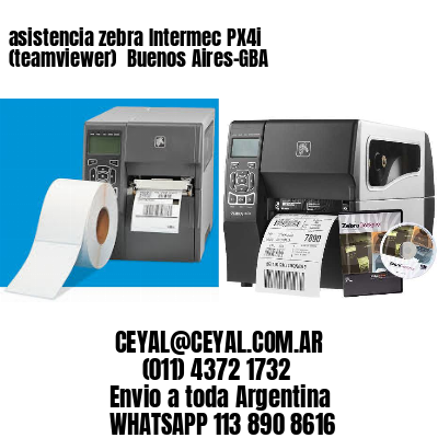 asistencia zebra Intermec PX4i (teamviewer)  Buenos Aires-GBA