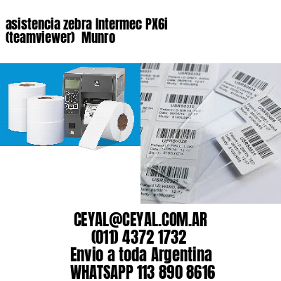 asistencia zebra Intermec PX6i (teamviewer)  Munro