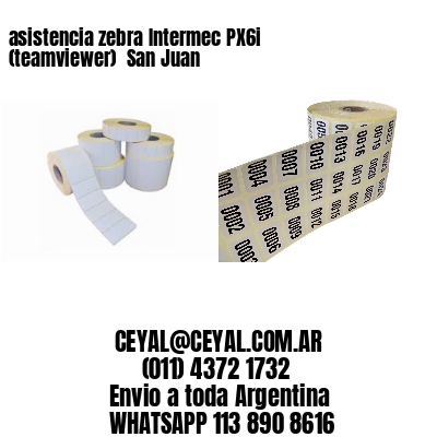 asistencia zebra Intermec PX6i (teamviewer)  San Juan