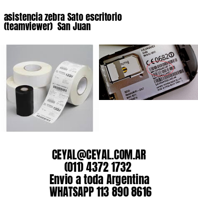 asistencia zebra Sato escritorio (teamviewer)  San Juan