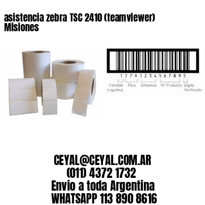 asistencia zebra TSC 2410 (teamviewer)  Misiones