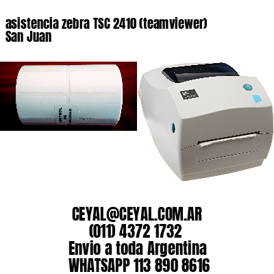 asistencia zebra TSC 2410 (teamviewer)  San Juan