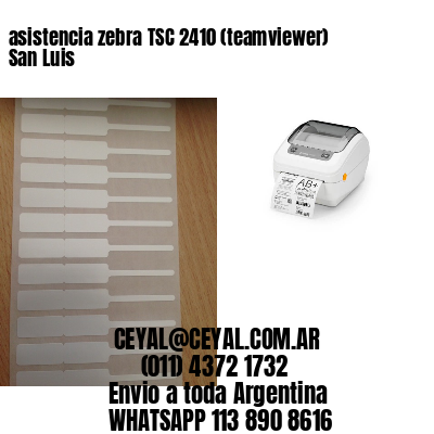 asistencia zebra TSC 2410 (teamviewer)  San Luis