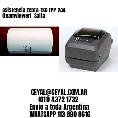 asistencia zebra TSC TPP 244 (teamviewer)  Salta