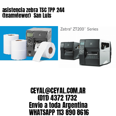 asistencia zebra TSC TPP 244 (teamviewer)  San Luis