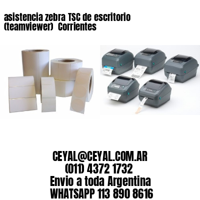 asistencia zebra TSC de escritorio (teamviewer)  Corrientes