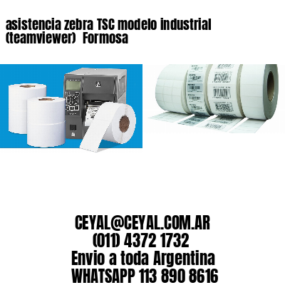 asistencia zebra TSC modelo industrial (teamviewer)  Formosa