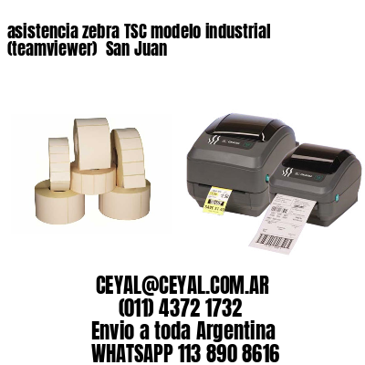 asistencia zebra TSC modelo industrial (teamviewer)  San Juan