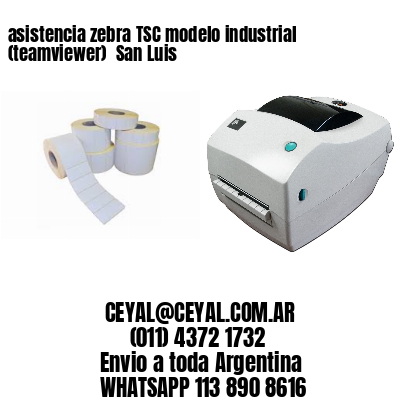 asistencia zebra TSC modelo industrial (teamviewer)  San Luis
