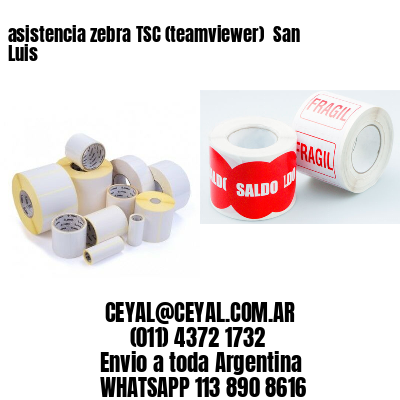 asistencia zebra TSC (teamviewer)  San Luis