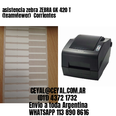 asistencia zebra ZEBRA GK 420 T (teamviewer)  Corrientes