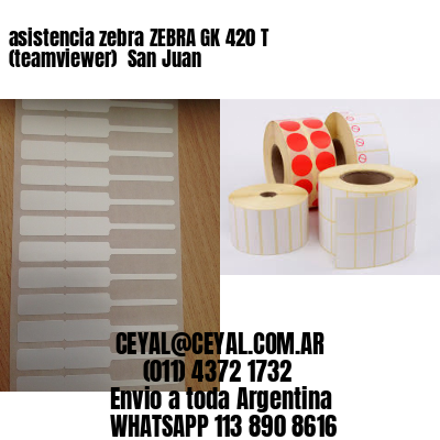 asistencia zebra ZEBRA GK 420 T (teamviewer)  San Juan