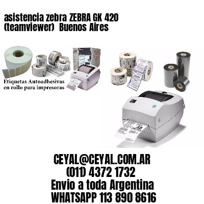 asistencia zebra ZEBRA GK 420 (teamviewer)  Buenos Aires