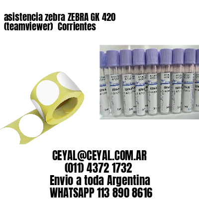asistencia zebra ZEBRA GK 420 (teamviewer)  Corrientes