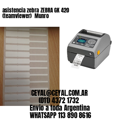 asistencia zebra ZEBRA GK 420 (teamviewer)  Munro
