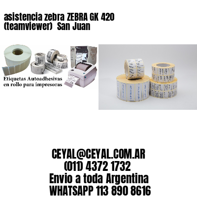 asistencia zebra ZEBRA GK 420 (teamviewer)  San Juan
