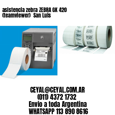 asistencia zebra ZEBRA GK 420 (teamviewer)  San Luis