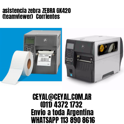 asistencia zebra ZEBRA GK420 (teamviewer)  Corrientes