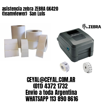 asistencia zebra ZEBRA GK420 (teamviewer)  San Luis
