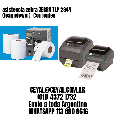 asistencia zebra ZEBRA TLP 2844 (teamviewer)  Corrientes