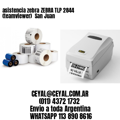 asistencia zebra ZEBRA TLP 2844 (teamviewer)  San Juan