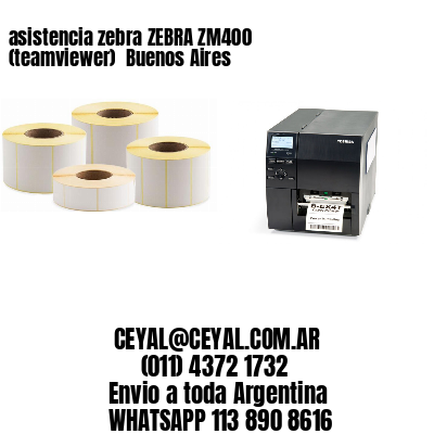 asistencia zebra ZEBRA ZM400 (teamviewer)  Buenos Aires