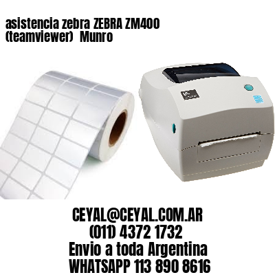 asistencia zebra ZEBRA ZM400 (teamviewer)  Munro